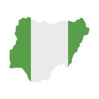 Nigeria-Karte auf weißem Hintergrund vektor