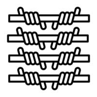 staket tråd linje ikon vektor