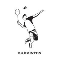 Badminton Spieler Symbol Bild Symbol Illustration vektor