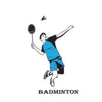 Badminton Spieler Symbol Bild Symbol Illustration vektor