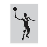 badminton spelare ikon bild symbol illustration vektor