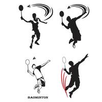 badminton spelare ikon bild symbol illustration vektor