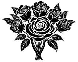 schwarz und Weiß Dahlie Blume vektor