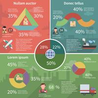 Weltweites logistisches Infografik-Flachplakat vektor