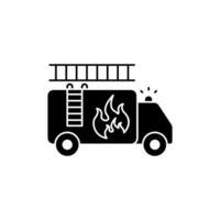 Feuer LKW Konzept Linie Symbol. einfach Element Illustration. Feuer LKW Konzept Gliederung Symbol Design. vektor