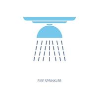 Feuer Sprinkler Konzept Linie Symbol. einfach Element Illustration. Feuer Sprinkler Konzept Gliederung Symbol Design. vektor