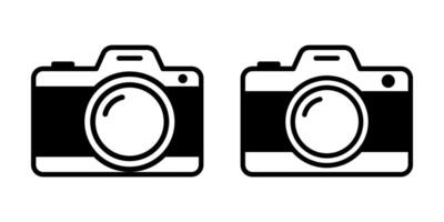 Foto kamera ikon uppsättning vektor