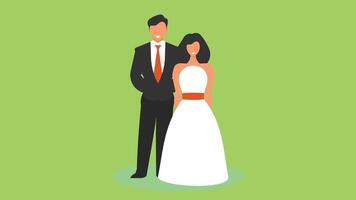 Hochzeit Bräutigam und Braut Konzept Illustration vektor