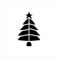 Weihnachten Elemente im modern minimalistisch geometrisch Stil. Symbol einstellen im schwarz im eben Design Stil. Weihnachten Baum mit geometrisch Muster, Sterne, Beleuchtung und Weihnachten unterstützen Elemente vektor