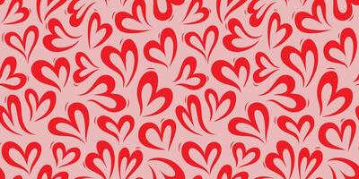Liebe Herz nahtlos Muster Illustration. süß romantisch Herzen Hintergrund drucken. Valentinstag Tag Urlaub Hintergrund Textur, romantisch Hochzeit Design. vektor