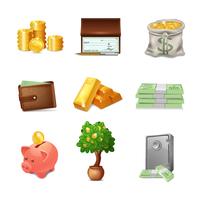 Finanzielle Icons Set vektor