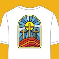 Jesus Kreuz T-Shirt Design vektor