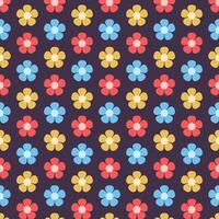 bunt dekorativ Blumen wiederholen Muster Hintergrund vektor