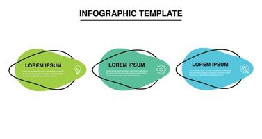 modern Zeitleiste Infografik 3 Optionen. vektor