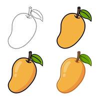 Mango Obst einstellen Illustration vektor