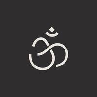 om Symbol, ein prominent Symbol im Hinduismus, abgebildet im Orange gegen ein Hintergrund vektor