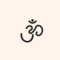 om Symbol, ein prominent Symbol im Hinduismus, abgebildet im Orange gegen ein Hintergrund vektor