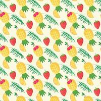 frisch Sommer- Früchte nahtlos Muster Design vektor