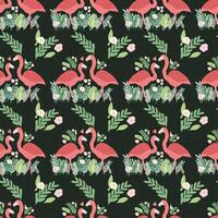 Miami Nächte Flamingo nahtlos Muster Design vektor
