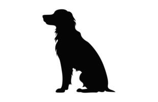 gyllene retriever Sammanträde silhuett svart ClipArt vektor