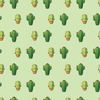 Kaktus im Topf nahtlos Muster Design vektor