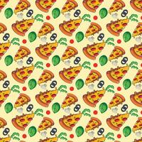 Pizza Himmel nahtlos Muster Design vektor