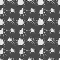 buggar och gräshoppor sömlös mönster design vektor