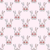 Hase Liebe nahtlos Muster Design vektor