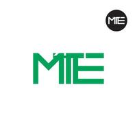 mte Logo Brief Monogramm Design vektor