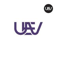 uev logotyp brev monogram design vektor