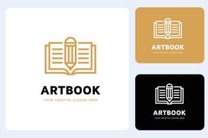 Kunst Buch Logo Design Vorlage vektor