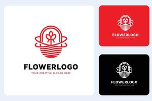 Blumen-Logo-Design-Vorlage vektor