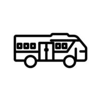 Bus-Symbol. Symbol für den Umriss-Stil. einfache Abbildung. editierbarer Strich. Designvorlagenvektor vektor