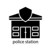 ikonen för polisstationen. redigerbar linje. design mall vektor