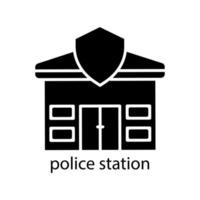 Symbol der Polizeistation. editierbarer Strich. Designvorlagenvektor vektor