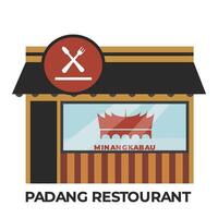 Padang Restaurant Indonesien vektor