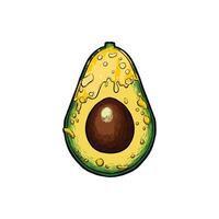 Illustration von Avocado verschmiert mit Öl vektor