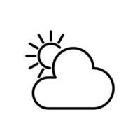 Sonne Wolke Symbol Design auf Weiß Hintergrund vektor