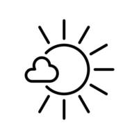 Sonne Wolke Symbol Design auf Weiß Hintergrund vektor