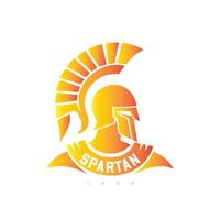 majestätisch spartanisch Helm Logo mit elegant Band - - symbolisieren Tapferkeit und Ehre im Schlacht vektor