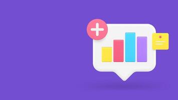 Bar Diagramm Graph hinzufügen schnell Tipps Verwaltung Geschäft Analysieren 3d Symbol realistisch Illustration vektor