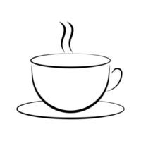 kaffekopp ikon. design mall vektor