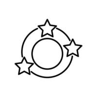 Sternsymbol. Meister, Sieger. einfache Abbildung. editierbarer Strich. Designvorlagenvektor vektor