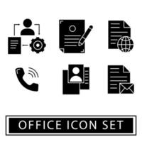 Büro-Icon-Set. Designvorlagenvektor vektor