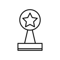 Symbol für die Trophäe. Sternsymbol, Champion, Gewinner. einfache Abbildung. editierbarer Strich. Designvorlagenvektor vektor