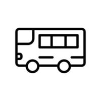 Bus-Symbol. Symbol für den Umriss-Stil. einfache Abbildung. editierbarer Strich. Designvorlagenvektor vektor