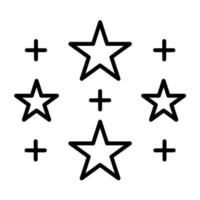 Sterne Liniensymbol vektor