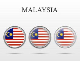 Flagge von Malaysia in Form eines Kreises vektor
