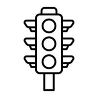 trafikljus linje ikon vektor