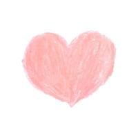 vektor färgglada illustration av hjärtat form dras med rosa färgade krita pasteller. element för design gratulationskort, affisch, banderoll, inlägg på sociala medier, inbjudan, försäljning, broschyr